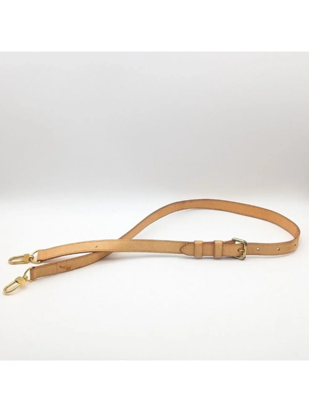 Louis Vuitton Shoulder Strap Vachetta Leather Adjustable Gold